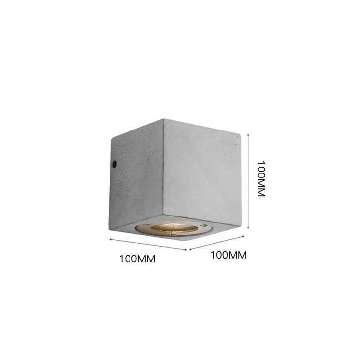 Ernarj Rectangular Twin Shine Cement Wall Lamp - DWHOME
