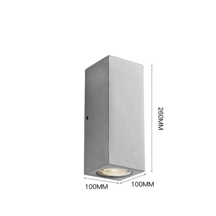 Ernarj Rectangular Twin Shine Cement Wall Lamp - DWHOME