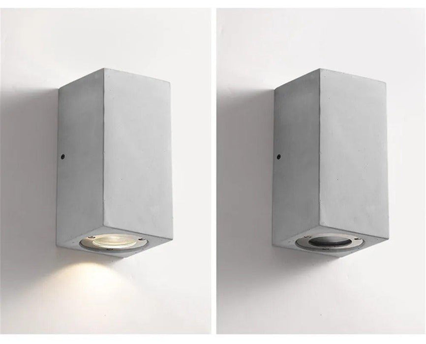 Ernarj Rectangular Twin Shine Cement Wall Lamp - DWHOME
