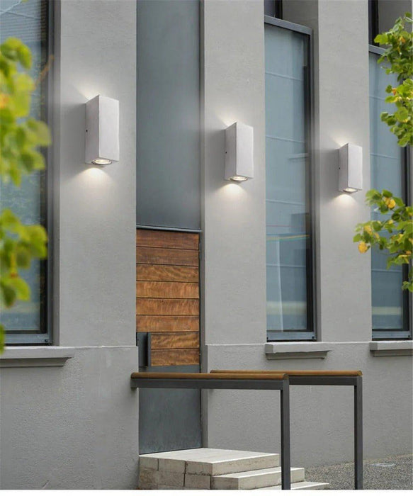 Ernarj Rectangular Twin Shine Cement Wall Lamp - DWHOME