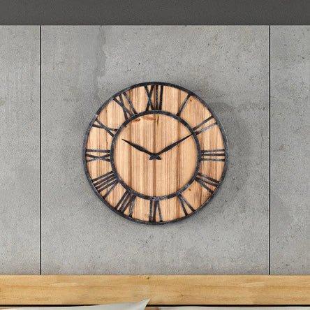 European Style Wooden Wall Clock - DWHOME