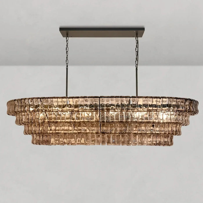 Ghiaccio Oval Chandelier 54''65''-DWHOME