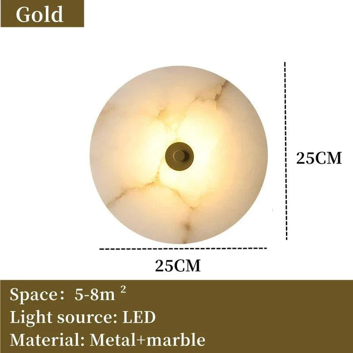 Moonshade Natural Marble Wall Sconce - DWHOME