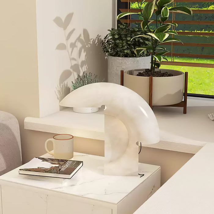Elios Marble Table Lamp-DWHOME