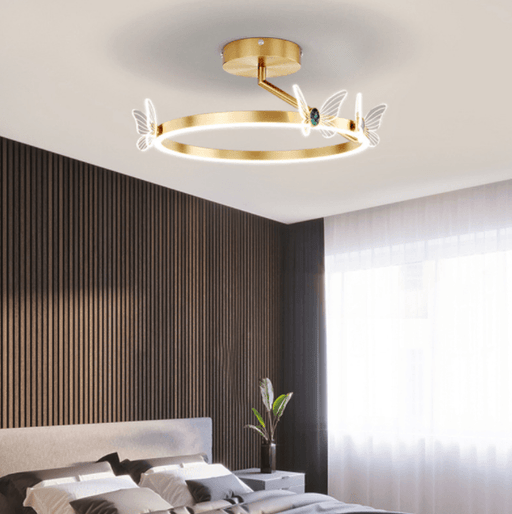 LED Butterfly & Halo Design Modern Pendant Ceiling Light - DWHOME