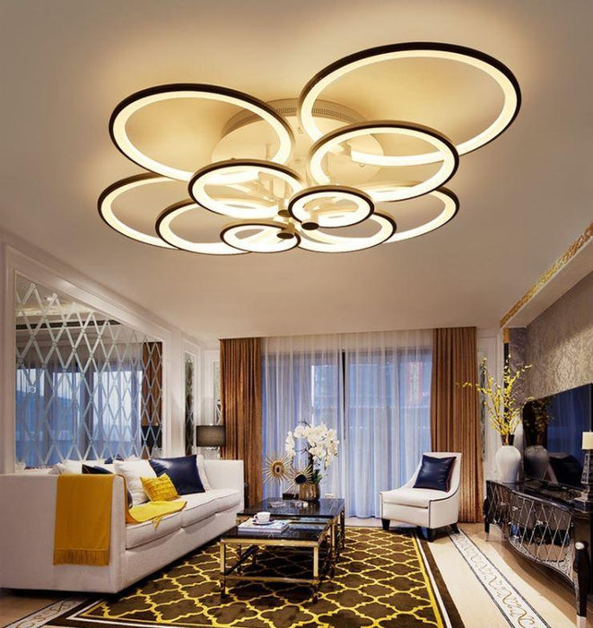Modern Multi-Circle LED Ceiling Light for Living Room - DWHOME