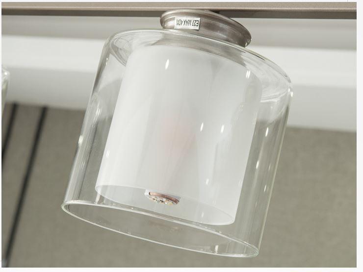 LED Rectangle Glass Chandelier American Country Design - DWHOME