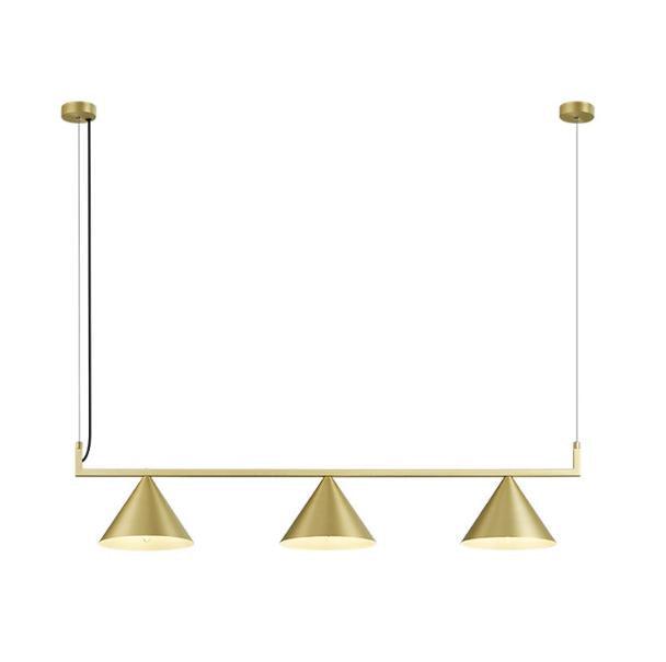 LED Triple Brass Pendant Lights Set - DWHOME