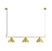LED Triple Brass Pendant Lights Set - DWHOME