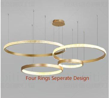 LED Circle Rings Pendant Chandelier - DWHOME
