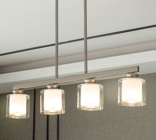 LED Rectangle Glass Chandelier American Country Design - DWHOME