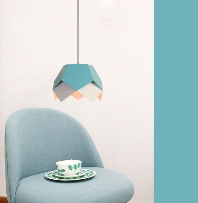 Modern Metal Macaron Colour Geometry Creative Pendant Light - DWHOME