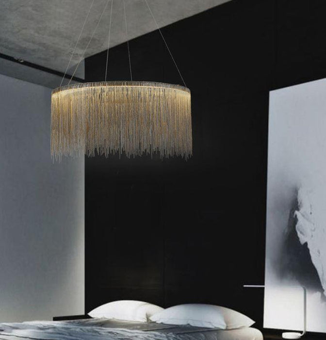 Tassel Design Aluminium Steel LED Chandelier Pendant Light - DWHOME