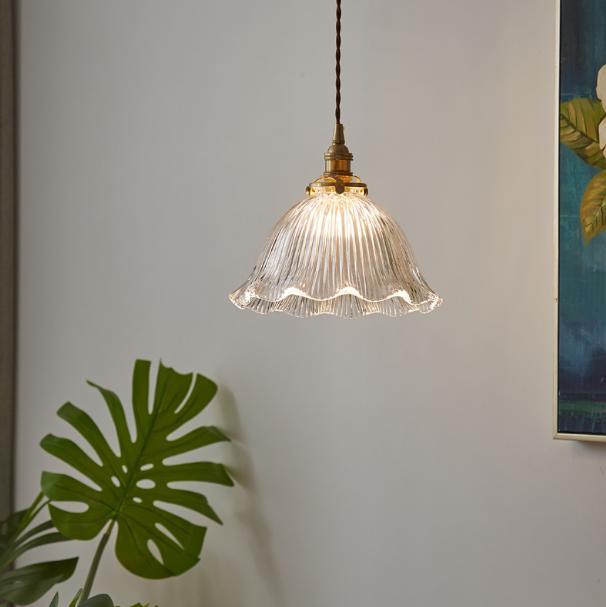 LED Japanese Retro Style Glass Pendant Light - DWHOME