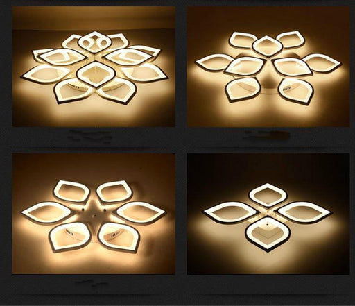 LED Acrylic Lotus Design Ceiling Light - DWHOME