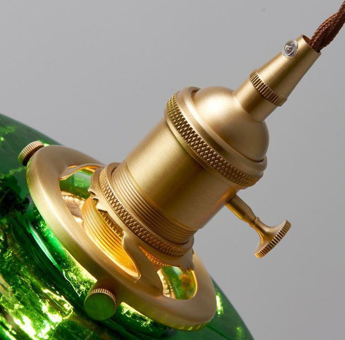 LED Retro Loft Green Glass Pendant Light - DWHOME