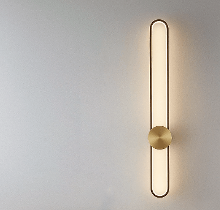 Applique murale de chevet LED moderne et simple en laiton - DWHOME