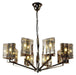 LED European Luxury Design Chandelier with Black Glass - DWHOME