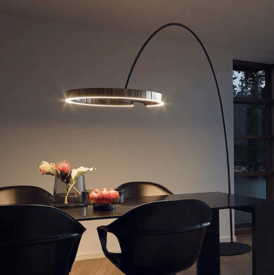 LED Simple Halo Modern Design Floor Lamp - DWHOME