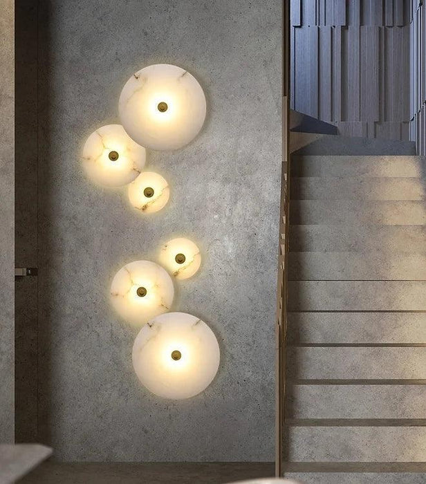 LED Marble Disc Simple Modern Wall Light-DWHOME