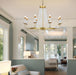 Retro LED Gold Metal Crystal Pendant Chandelier - DWHOME