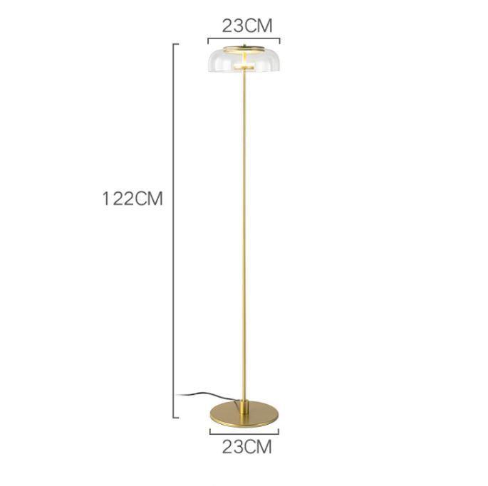 LED Glass Gold Floor Lamp - DWHOME