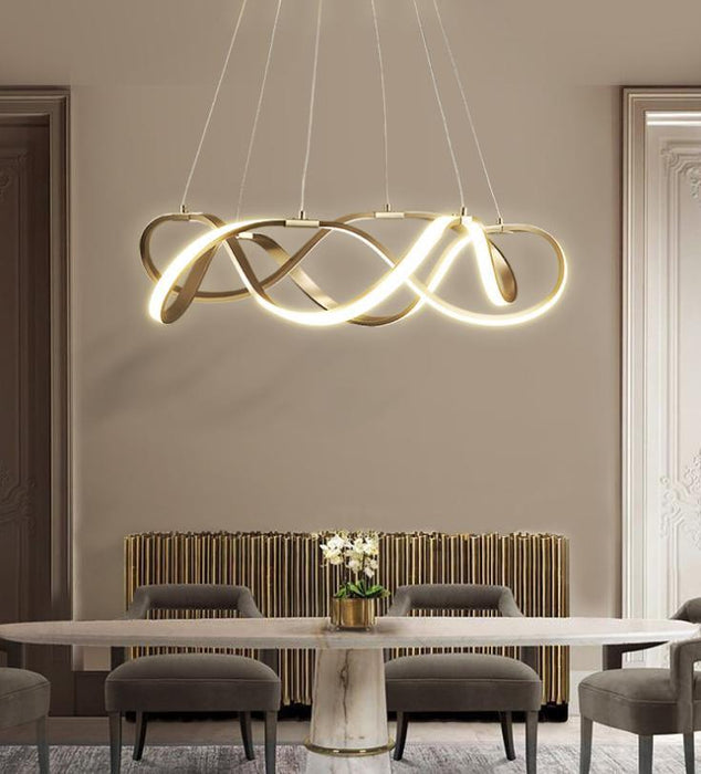 LED Spiral Ring Ceiling Pendant Light - DWHOME