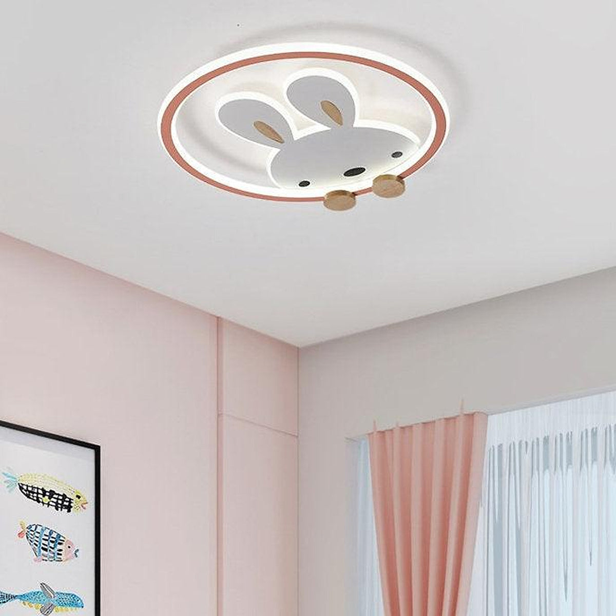 LED Bunny Design Modern Children Ceiling Light | DWHOME