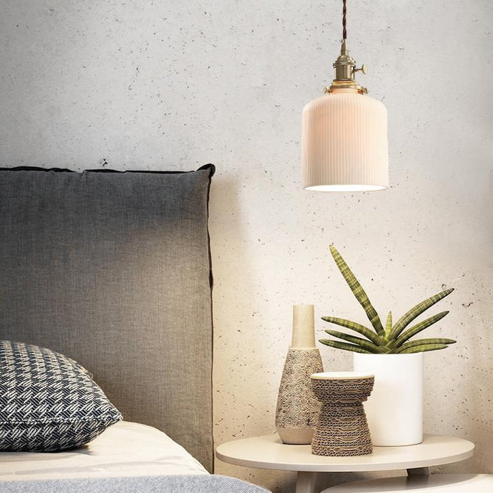 LED Simple Ceramic Pendant Light - DWHOME