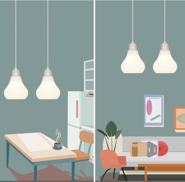 LED Multi-Design Milky White Pendant Light - DWHOME