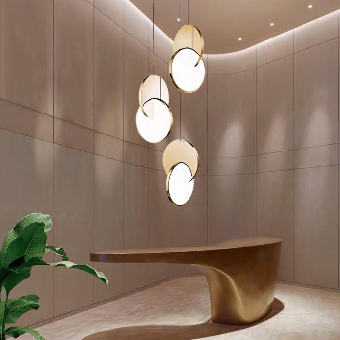 LED Twin Discs Modern Pendant Light - DWHOME