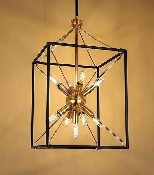 LED Cubic Frame Modern Pendant Light-DWHOME