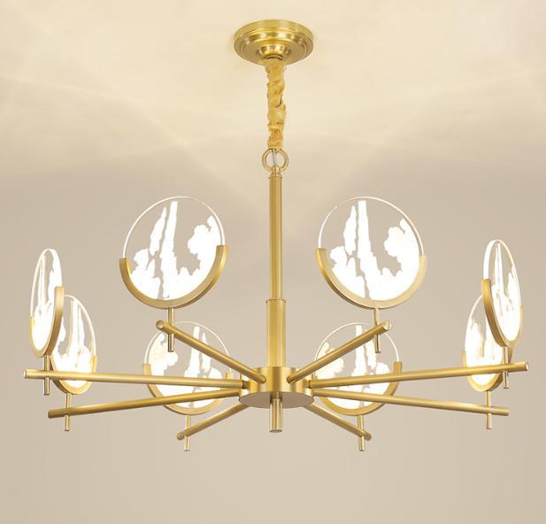 LED Chinese Style Brass Pendant Light - DWHOME