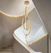 LED Stainless Steel Chandelier For Staircase - DWHOME