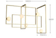 LED Geometric Chandelier in Gold with Metal and Glass - DWHOME