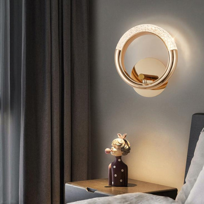 LED Multi-Design Golden Ring PendantCeilingWallTable Light - DWHOME