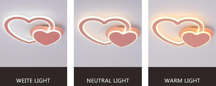 LED Double Heart Ceiling Light - DWHOME