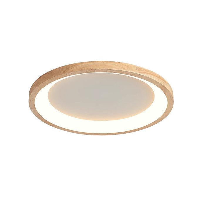 LED Wooden Halo Round Modern Ceiling Light - DWHOME
