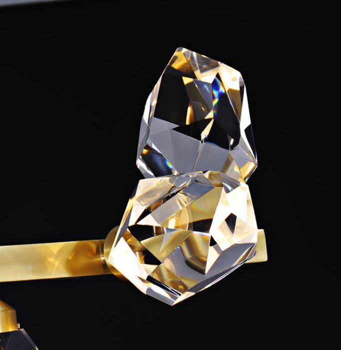 LED Multi-Light K9 Crystal Gold Pendant Light - DWHOME