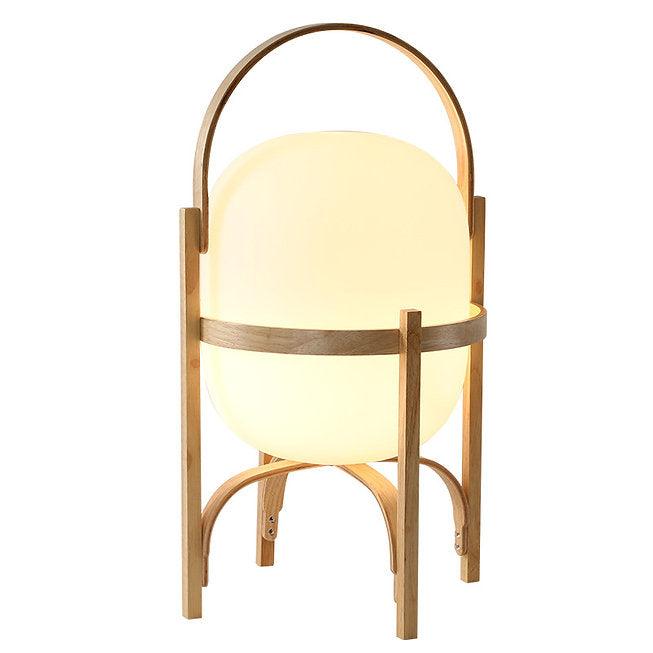 LED Japanese Style Simple Modern Wood & Glass Table Lamp - DWHOME