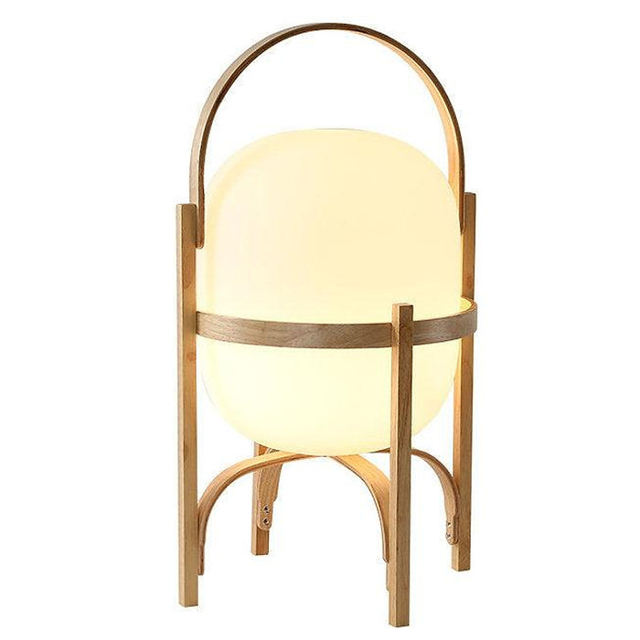 LED Japanese Style Simple Modern Wood & Glass Table Lamp-DWHOME