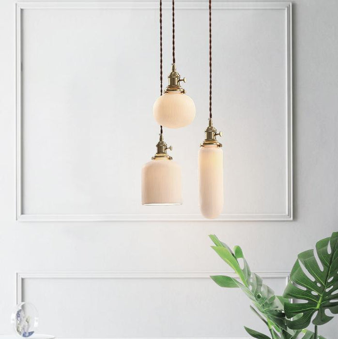 LED Simple Ceramic Pendant Light - DWHOME
