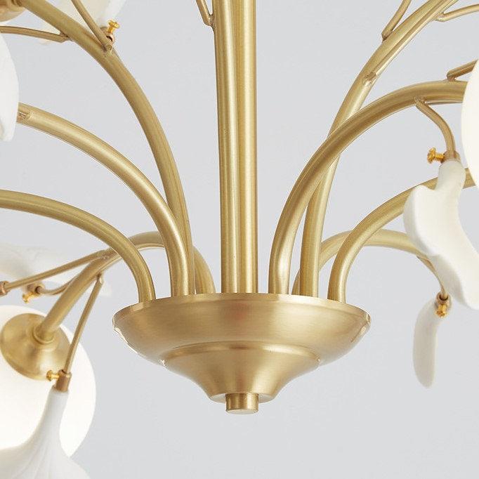 LED Brass Simple Luxury Style Modern Chandelier Pendant Light - DWHOME