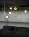 LED Geometric Chandelier in Gold with Metal and Glass - DWHOME