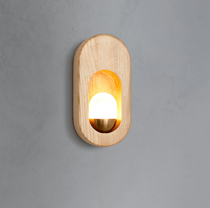 LED Japanese Style Wood Simple Modern Wall Light-DWHOME