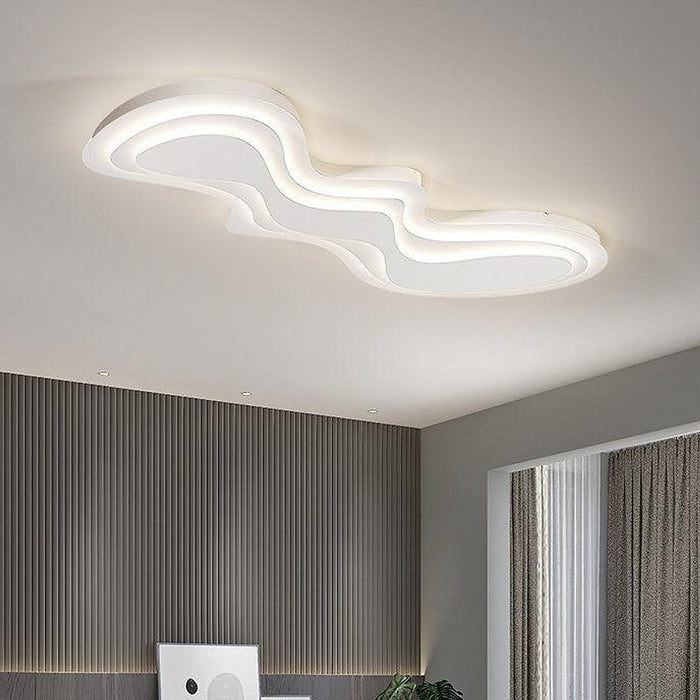 LED Post-modern Wave Design Simple Ceiling Light-DWHOME