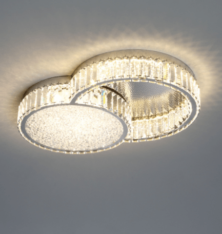 LED Modern K9 Crystal Glass Simple Ceiling Light - DWHOME