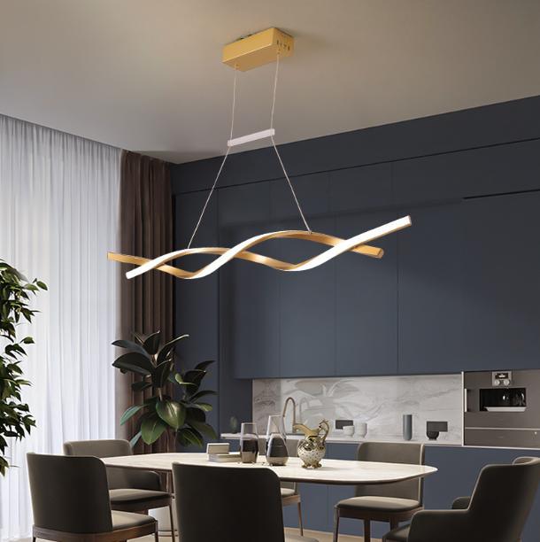 LED Wave Design Modern Pendant Light - DWHOME