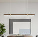 LED Wood Modern Linear Pendant Light - DWHOME