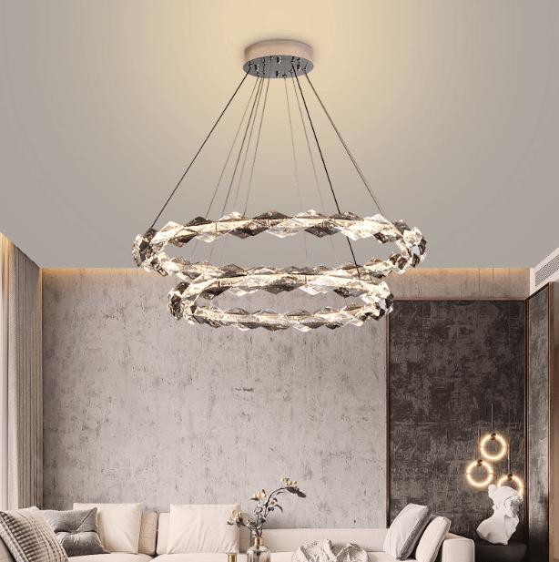 LED Luxury Style Modern Crystal Ring Pendant Light - DWHOME